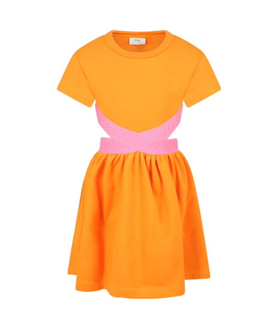 fendi orange dress