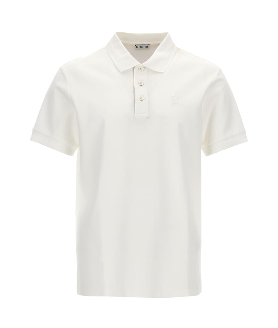 【送料&関税込】Burberry Logo Embroidery Polo Shirt Burberry logo-embroidered Polo Shirt | Blue | FARFETCH