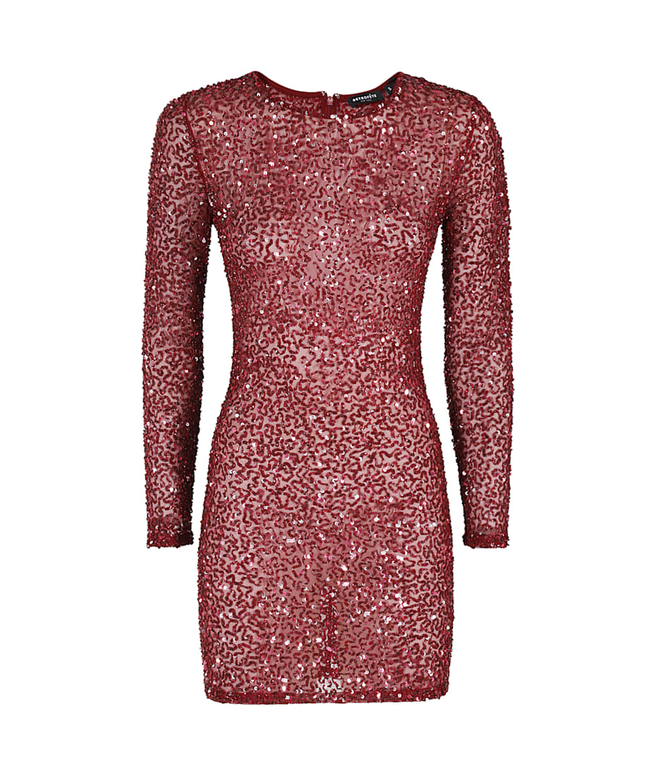 knee length dresses for ladies NWT RETROFETE Agnes Crystal-Embellished Wrap Dress – Priscilla Posh