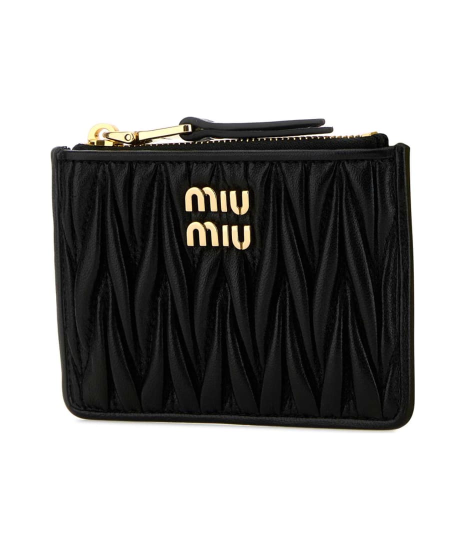 ★MIU MIU★25SS★Small Leather Zipper Card Holder 5MC93MAEFX Miu Miu Metallic Gold Madras Leather Zip Card Holder | eBay