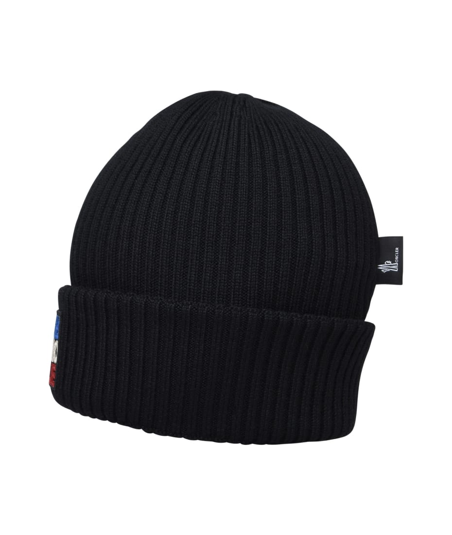 【関税＆送料込み】Moncler Black Virgin Wool Beanie Moncler Grenoble Black Virgin Wool Beanie | italist, ALWAYS