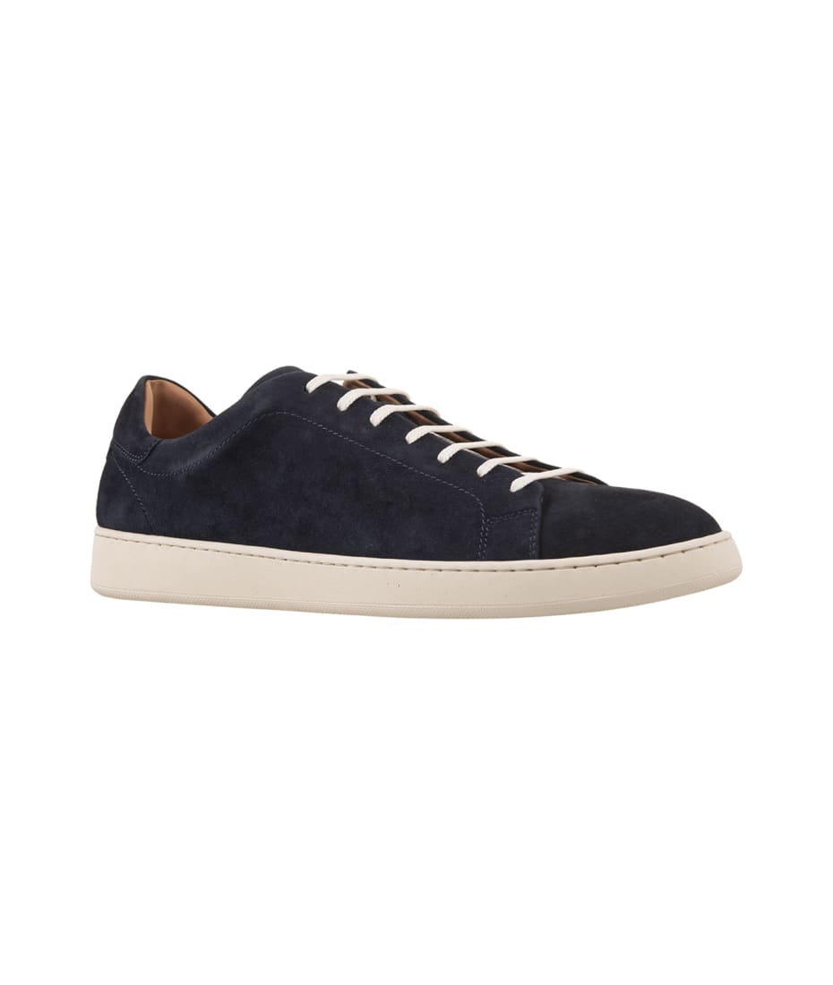 スニーカー KITON Suede sneakers Blue Kiton - Suede Sneaker in Black | Mitchell Stores