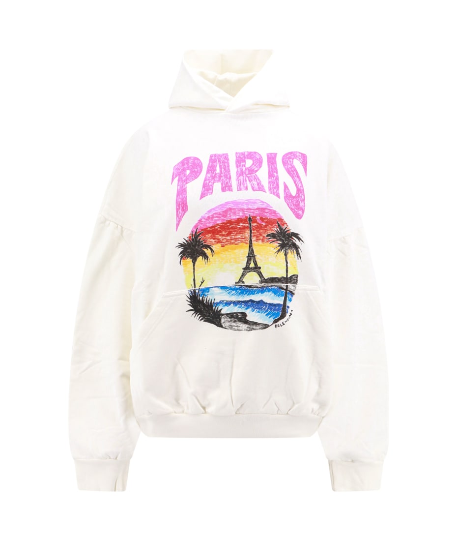 【BALENCIAGA】PARIS TROPICAL ROUND HOODIE オーバーサイズ Balenciaga Paris Tropical Round Hoodie | italist