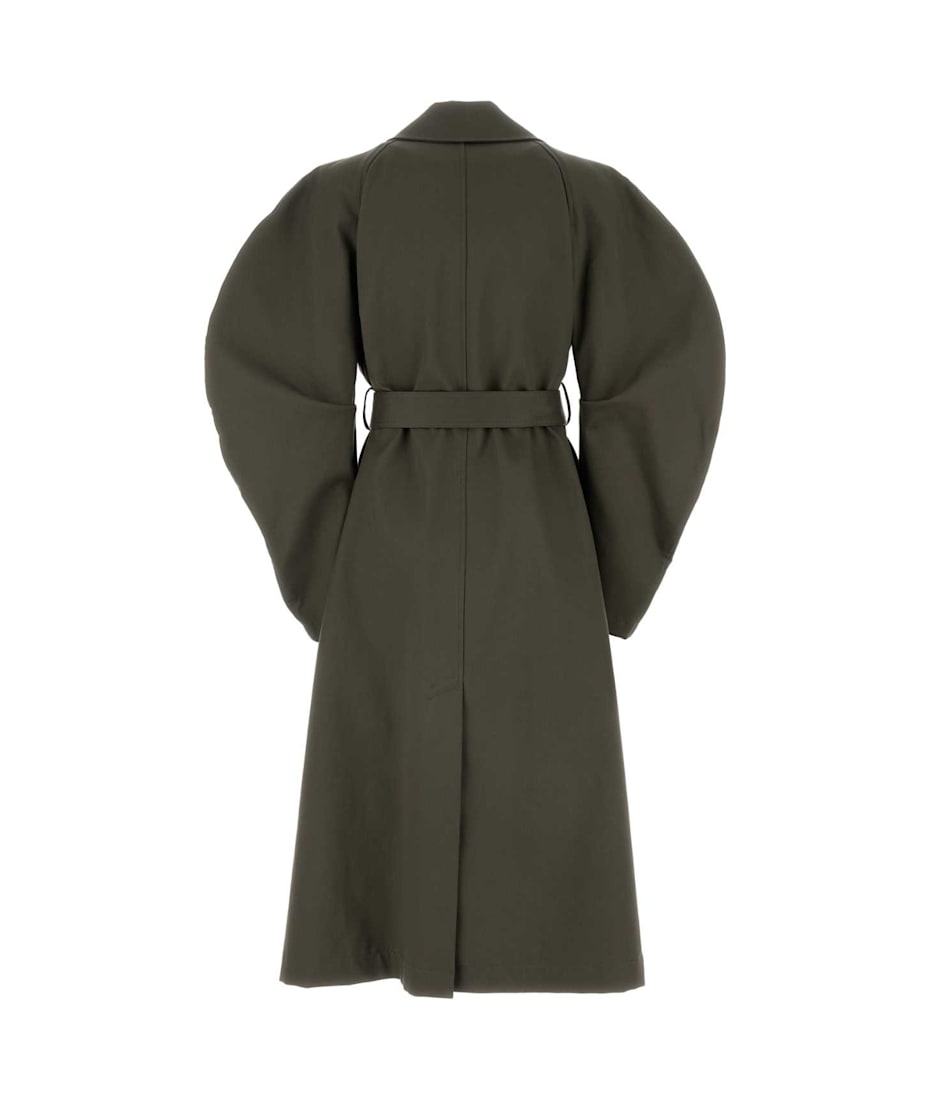 Loewe Olive Green Cotton Trench Coat | italist