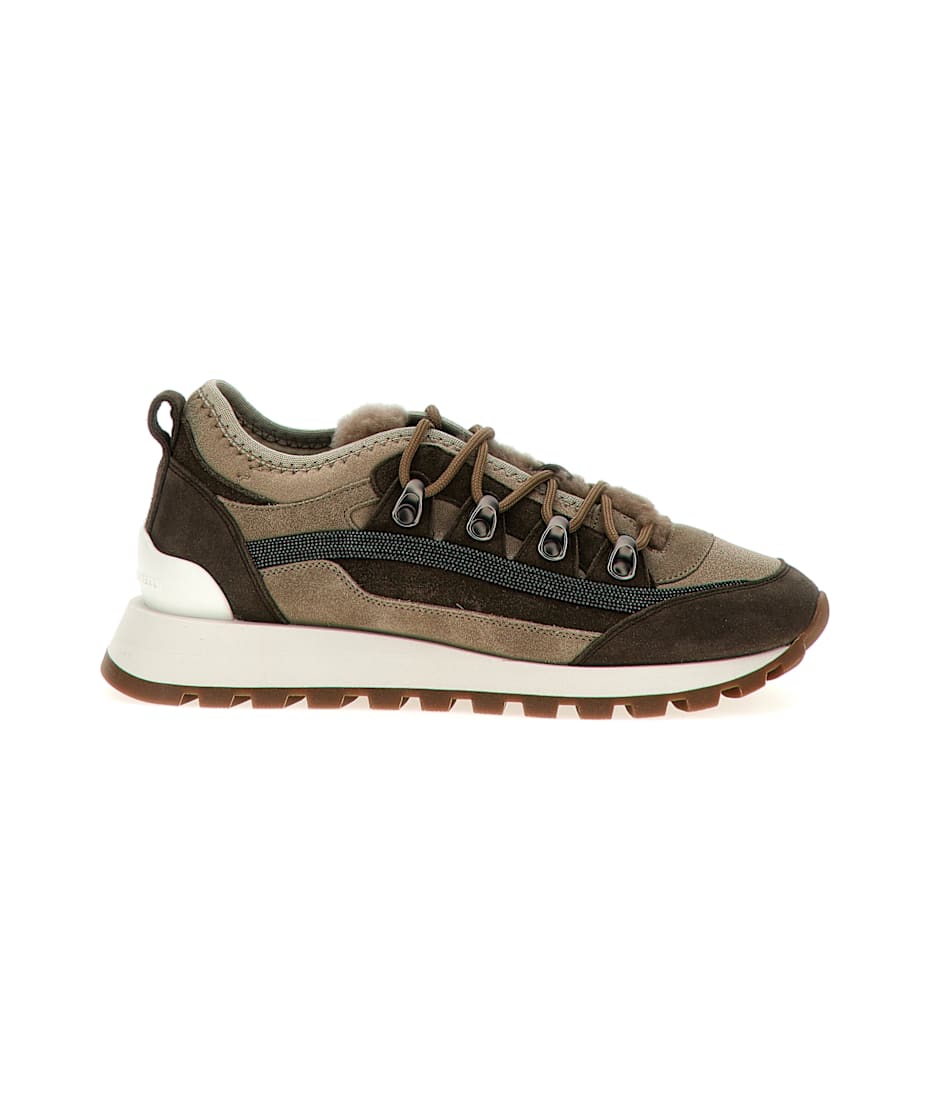 【送料&関税込】Brunello Cucinelli Monile Sneakers Brunello Cucinelli Monili-embellished Sneakers | Grey | FARFETCH
