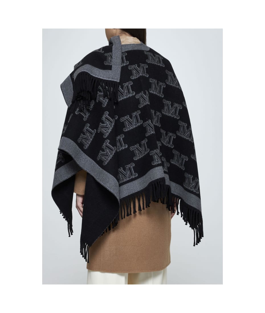 Max Mara Frine Safety-pin Wool Poncho | italist