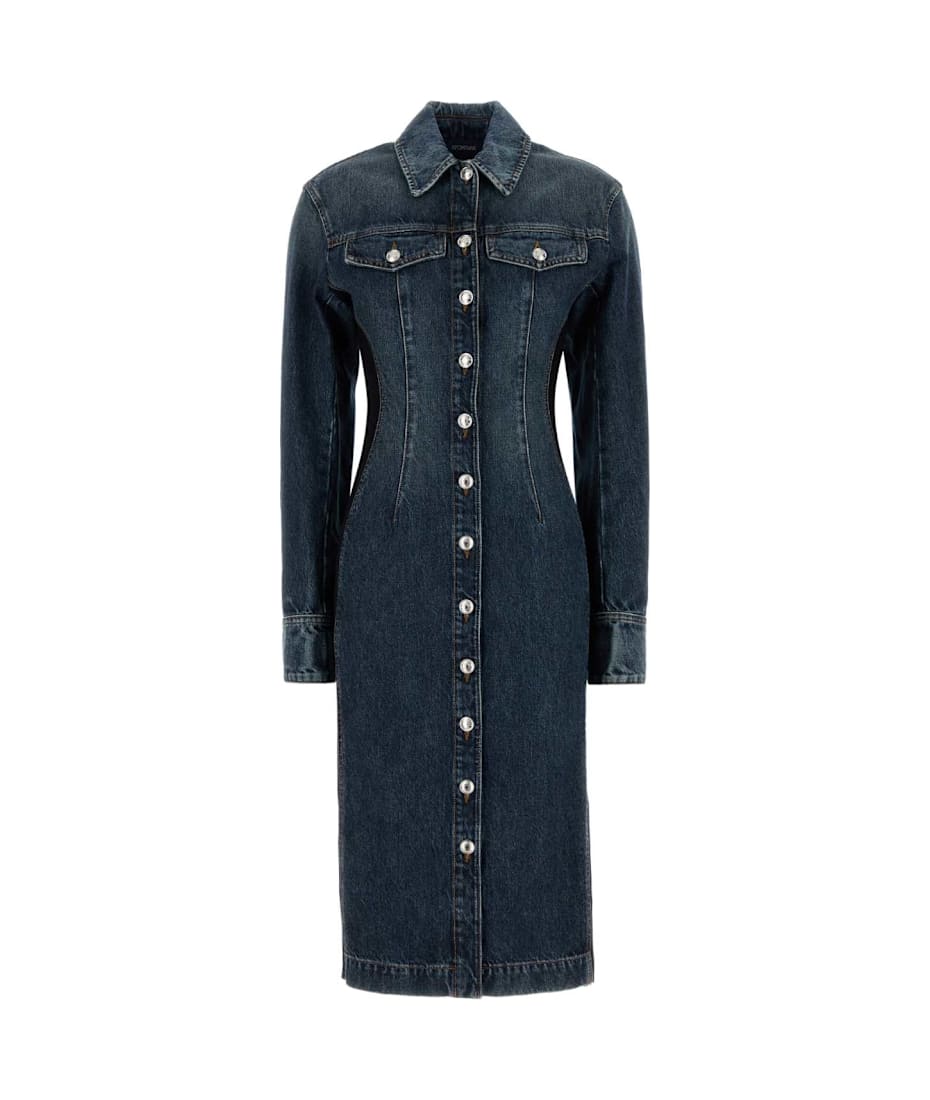 ワンピース SPORTMAX DENIM FIORITO SHIRT DRESS Sportmax Denim Fiorito Shirt Dress In Blue | ModeSens