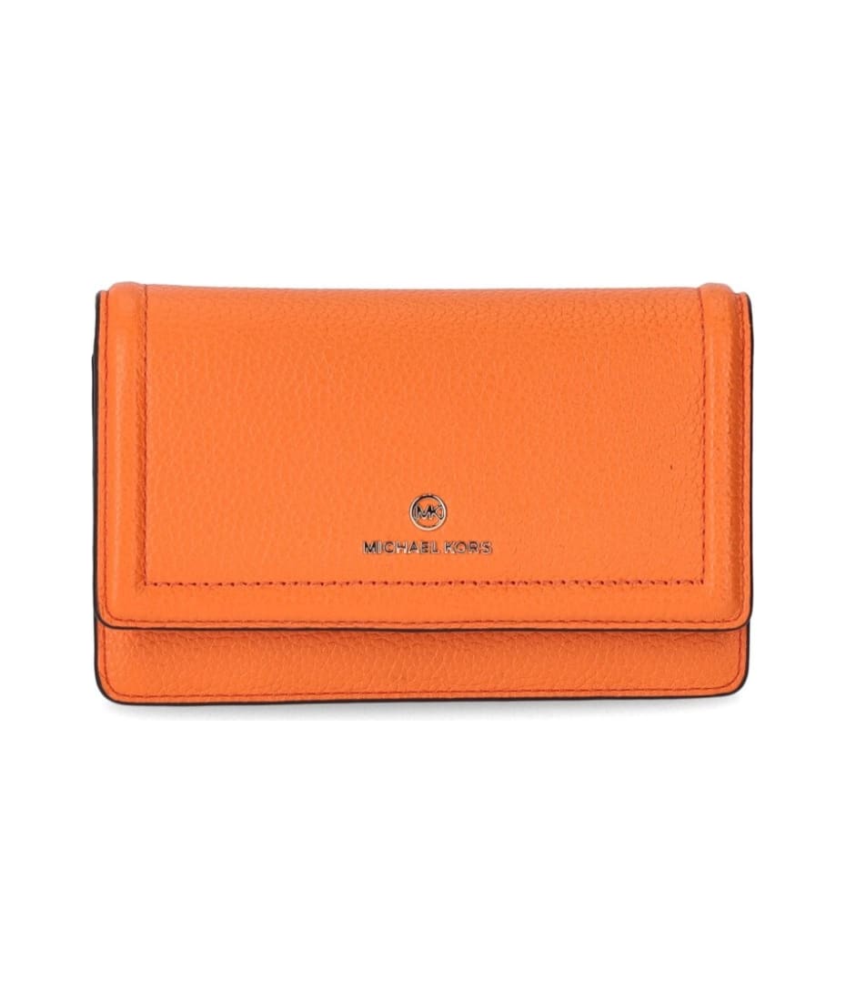 Michael Michael Kors Ginny Leather Crossbody Bag - Orange