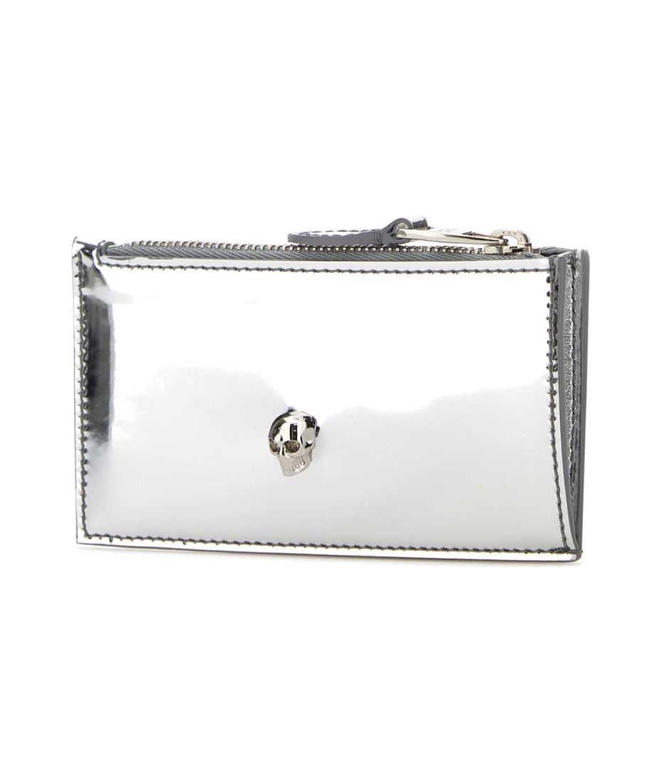 財布・小物その他 ALEXANDER MCQUEEN Silver Leather Card Holder Alexander McQueen Silver Leather Card Holder | italist
