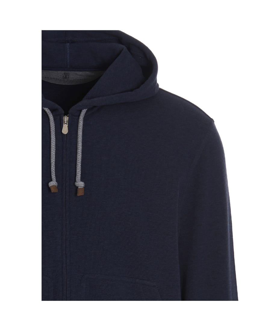 Brunello Cucinelli Cotton Hoodie - Blue