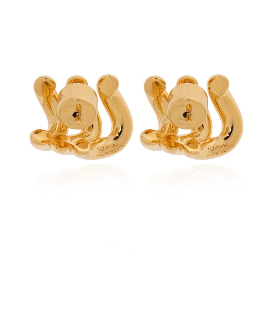【BALENCIAGA】Minnie brass earrings Minnie earrings in gold - Balenciaga | Mytheresa