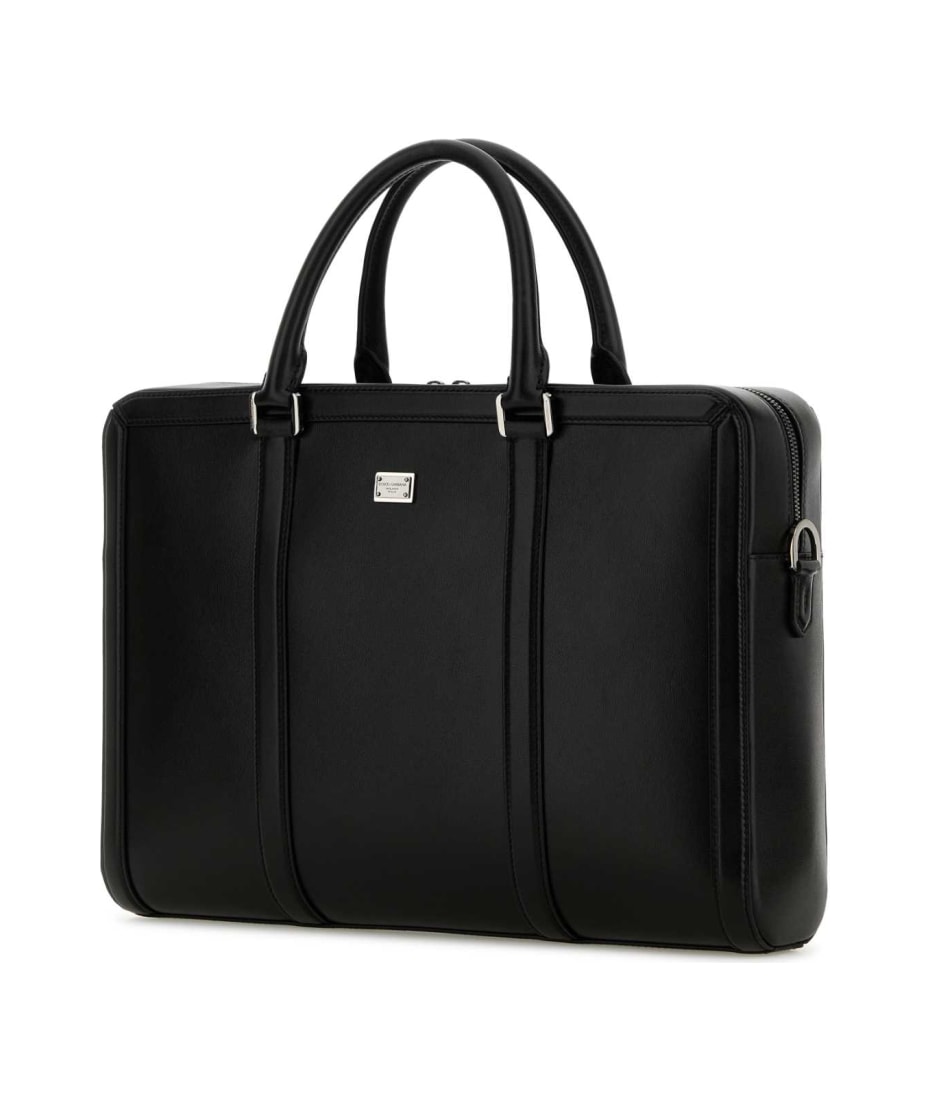 バッグ DOLCE&GABBANA Black Leather Briefcase Dolce & Gabbana Black Leather Briefcase | italist