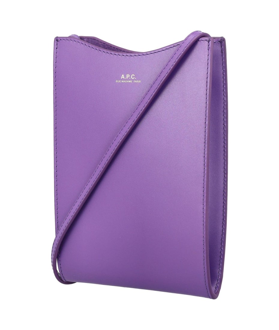 ★A.P.C.★ Jamie Crossback Purple PXBMWF63412HAG PXBMWF63412 A.P.C. Jamie Logo Detailed Strapped Shoulder Bag | italist