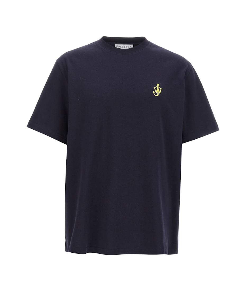 Tシャツ・カットソー JW Anderson JO0202 PG1512 ANCHOR EMBROIDERY T-shirt ANCHOR LOGO CROPPED PANELLED T-SHIRT – JW Anderson