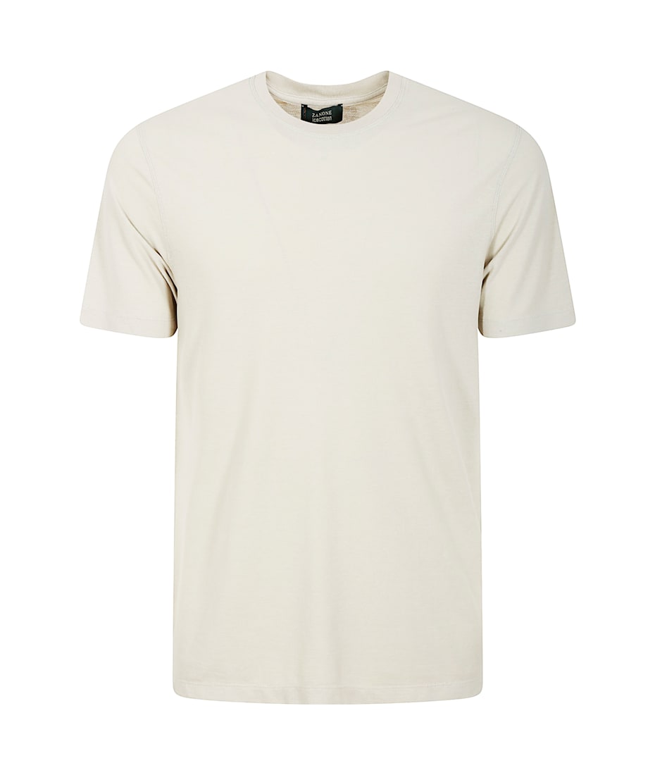Tシャツ・カットソー ZANONE Men T-shirt Sand 815194ZG380 Z1936 ZANONE SUMMER SALE ザノーネ メンズ Tシャツ SLIM FIT