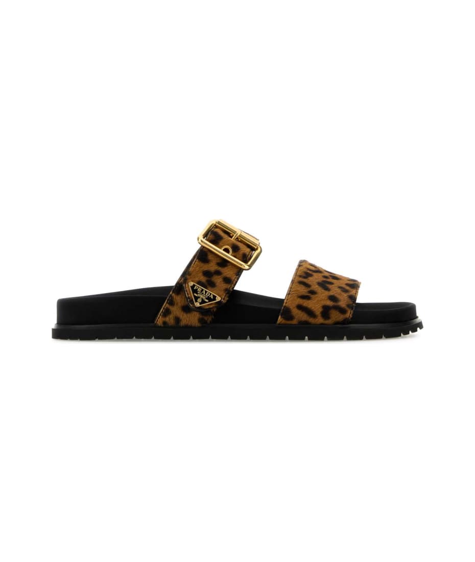 サンダル・ミュール Prada Printed Calf Hair Slippers Prada Printed Calf Hair Slippers | italist