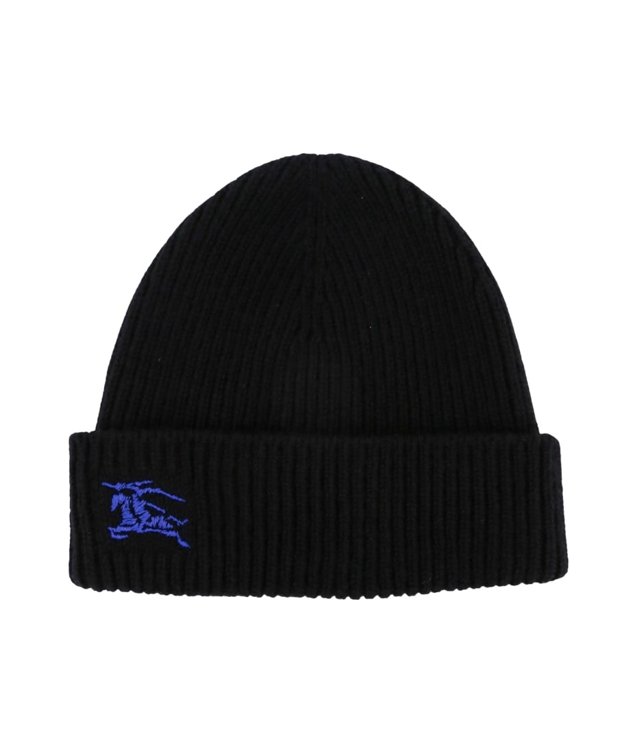 ニットキャップ・ビーニー Burberry Ekd Beanie Hat - Burberry - Cashmere - White Burberry Black & White EKD Cashmere Beanie Burberry