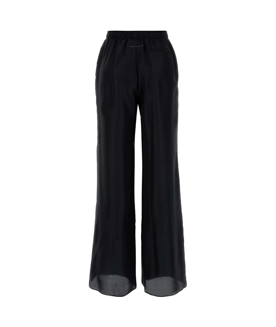 パンツ MM6 Maison Margiela SS25 PIJAMA PANT (S52KA0529M35244 900) MM6 Maison Margiela Black Satin Pyjama Pant | italist