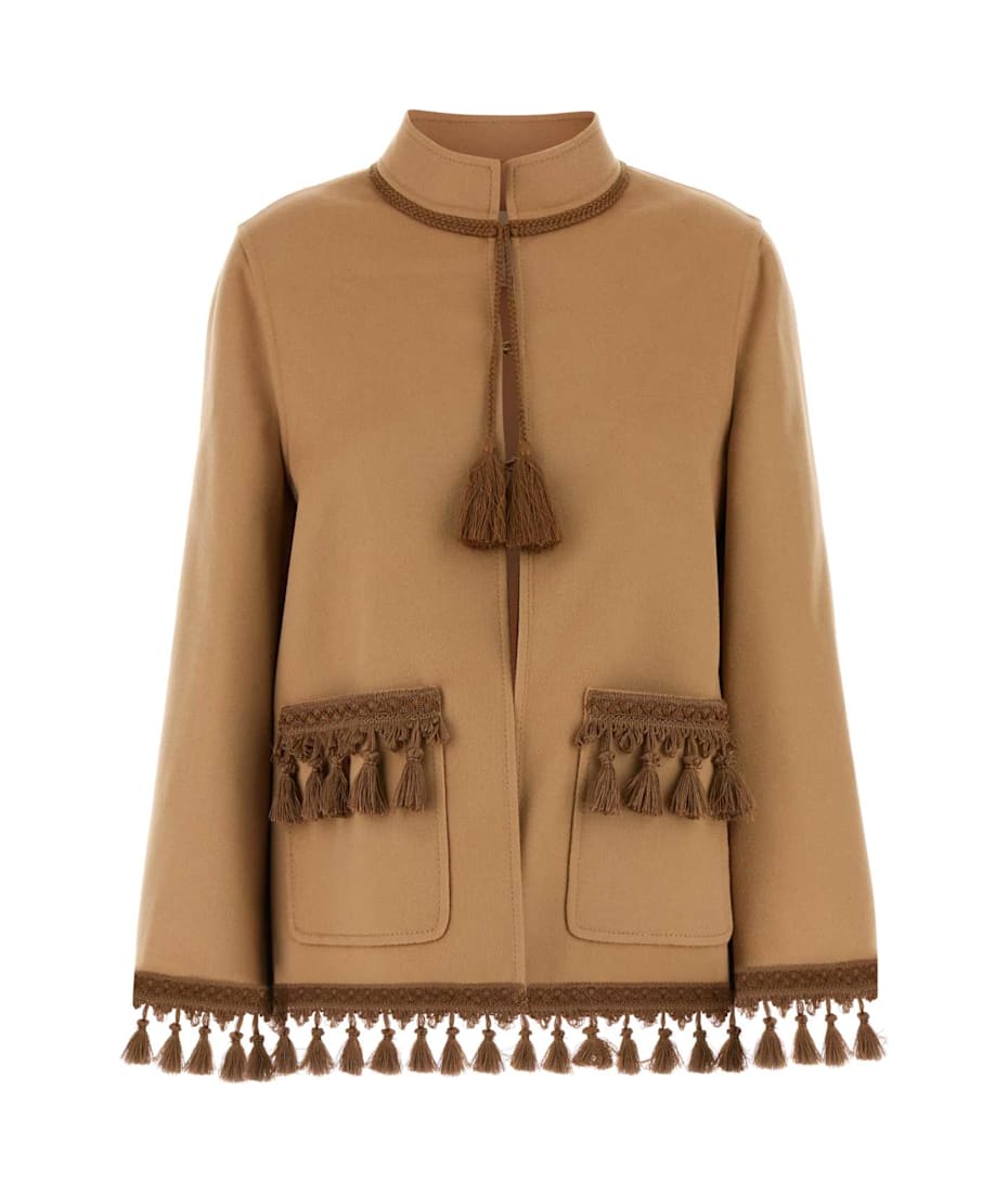 コート VALENTINO GARAVANI Camel Wool Blend Jacket 7B3CJ7X56JAEQ8 Valentino Garavani Camel Wool Blend Coat | italist