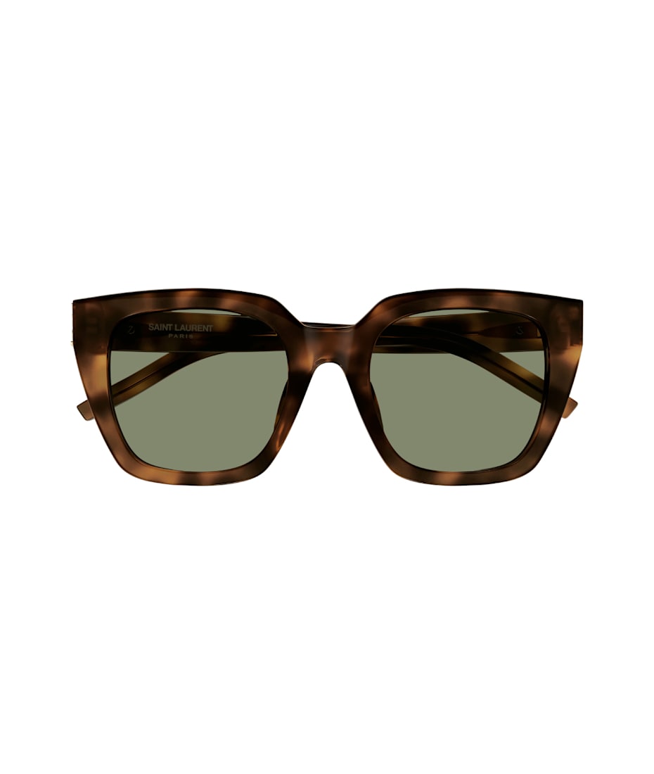 SAINT LAURENT サングラス SLM143F-003 HAVANA/GREEN Saint Laurent Eyewear Saint Laurent Sl M143 Linea Monogram