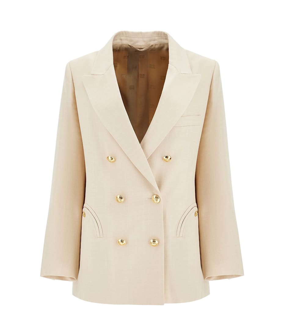 ジャケット BLAZE MILANO ivory double-breasted viscose blazer Blazé Milano Ivory Double-breasted Viscose Blazer | italist