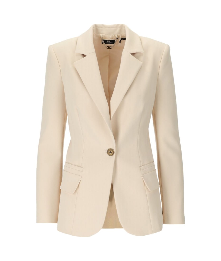 Elisabetta Franchi Butter Single-breasted Blazer | italist