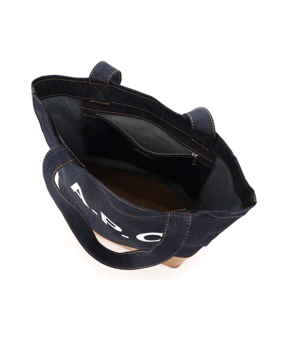 【送料&関税込】A.P.C. Dark Blue Denim Handbag - Unisex A.P.C. Dark Blue Denim Handbag | italist