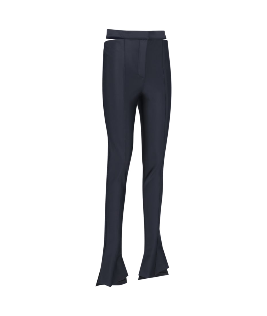 【関税込み】MUGLER Cut-out pants Mugler cut-out Detailing Flared Trousers | Black | FARFETCH