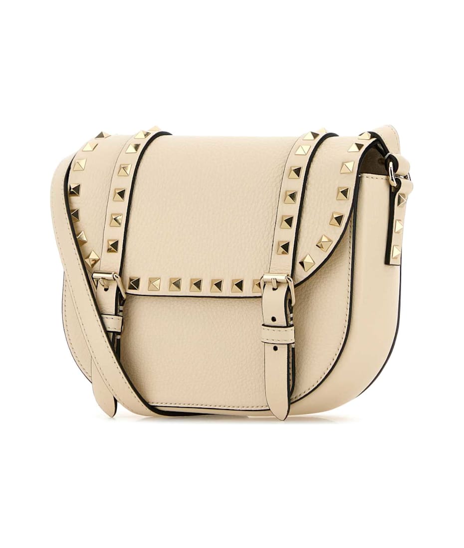 【関税&送料込】Valentino Garavani Ivory Leather Rockstud Ha Valentino Garavani Ivory Leather Rockstud Crossbody Bag