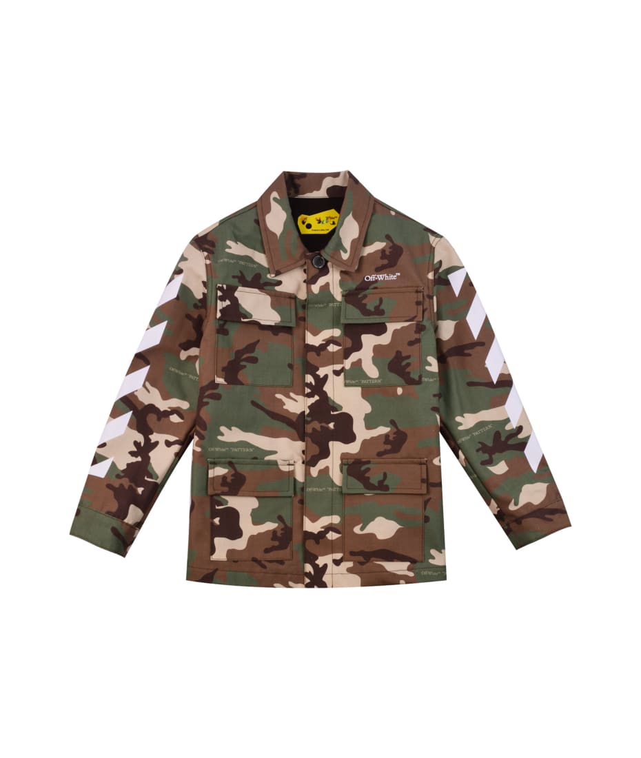 Off-White Jacket With Military Print | italist