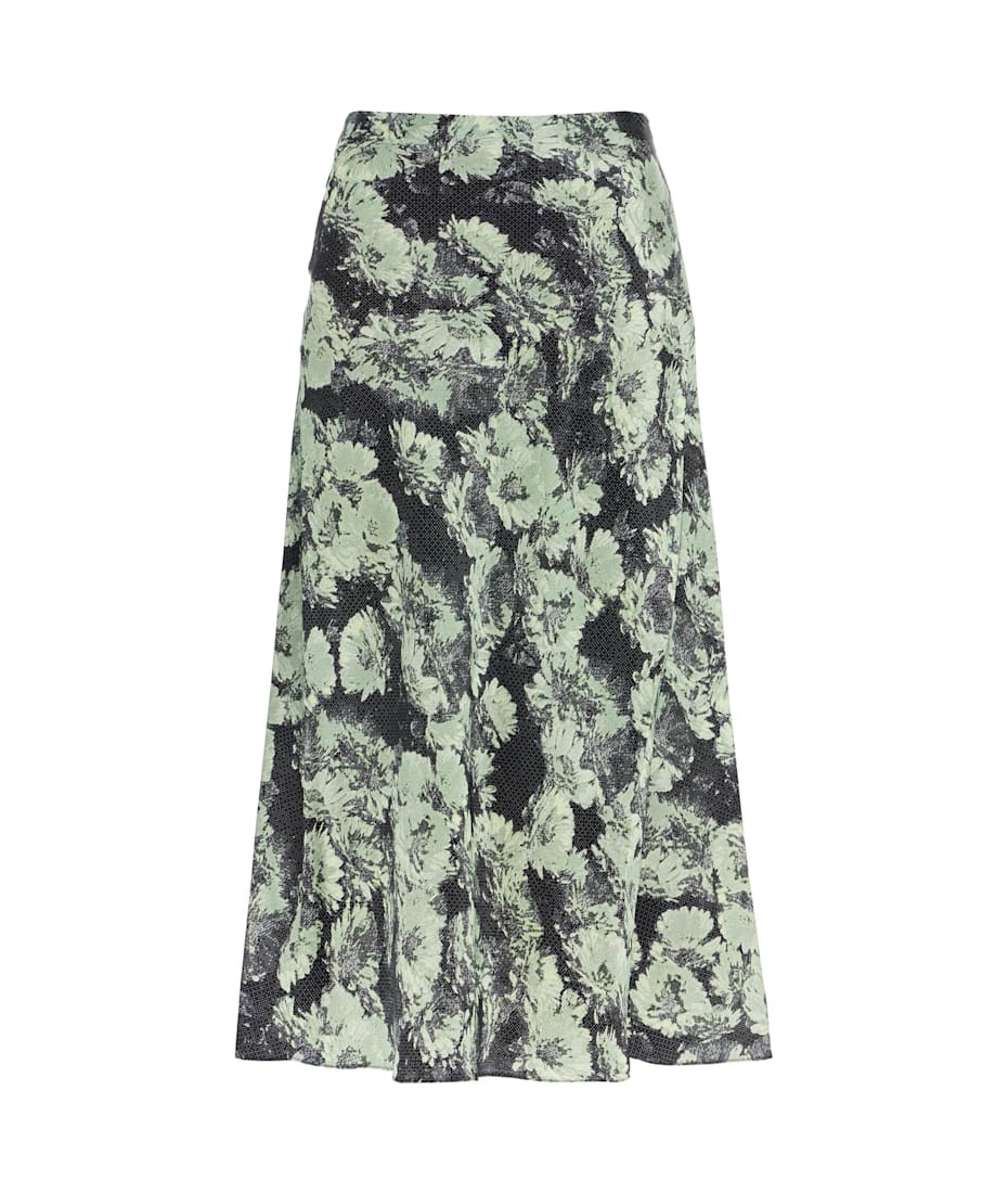 【関税&送料込】Tory Burch Satin Midi Skirt printed-satin-skirt-on-model-