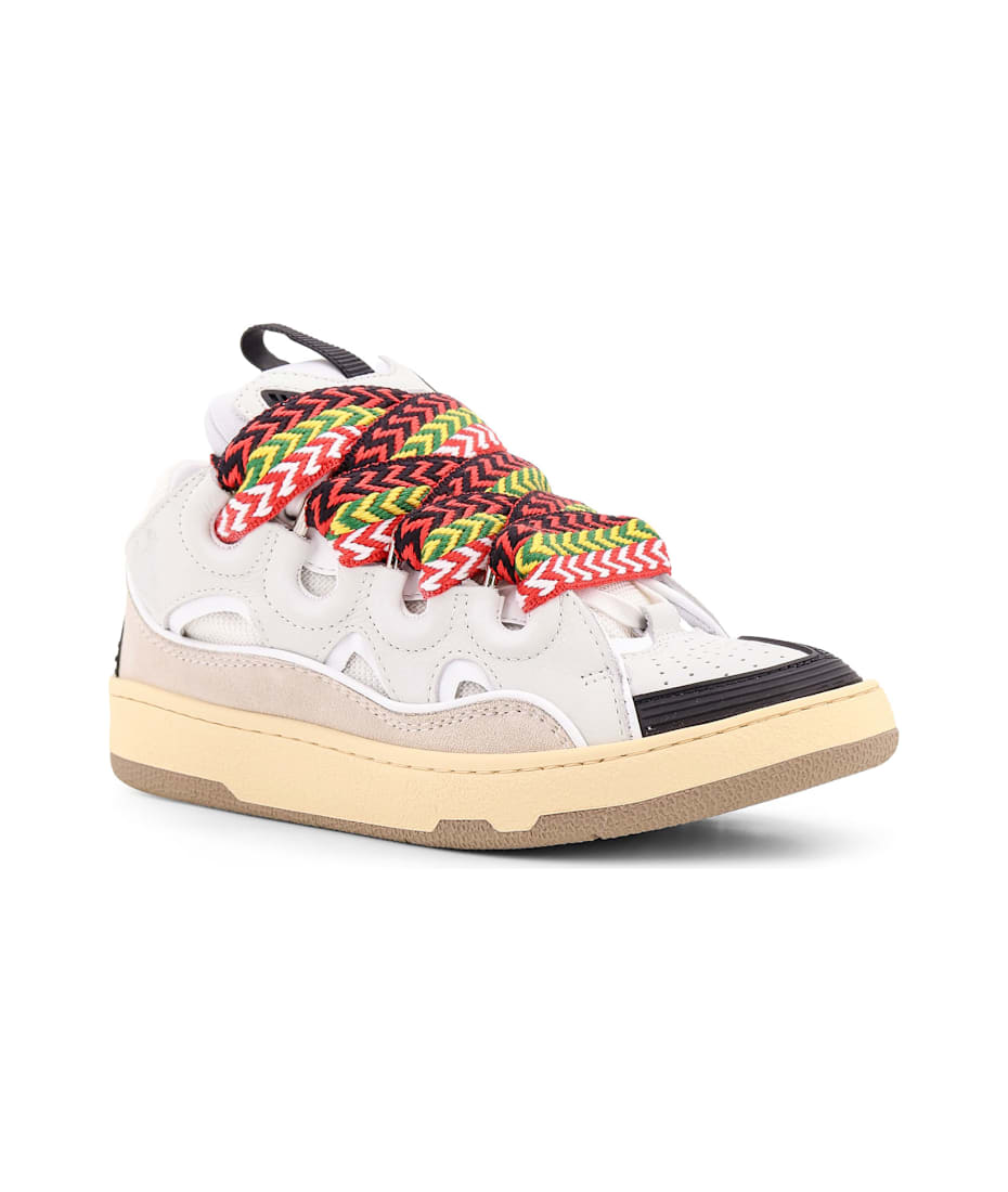 スニーカー LANVIN PARIS Curb leather sneakers with mesh inserts Lanvin Curb leather sneakers with mesh inserts - Casual