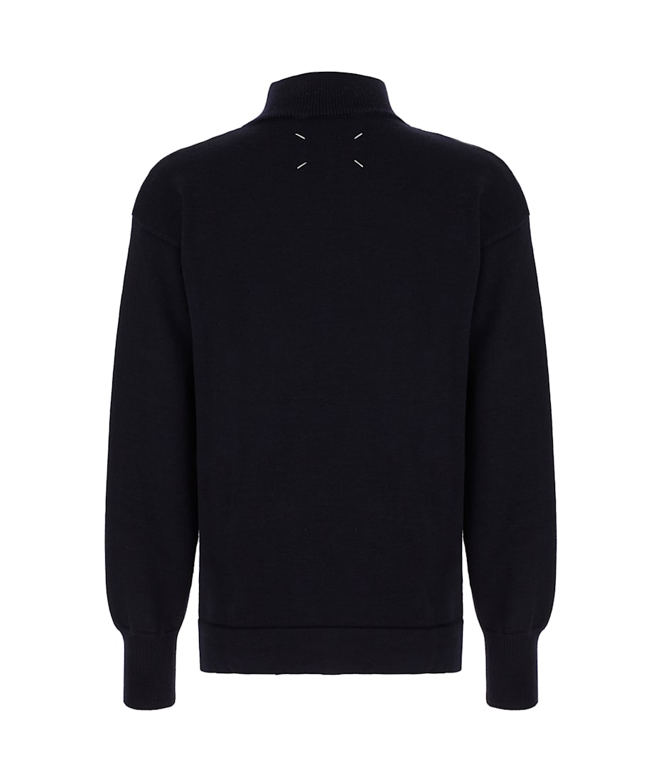 スウェット・トレーナー Maison Margiela Midnight Blue Wool Sweater MAISON MARGIELA | Midnight blue Men's Sweater | YOOX