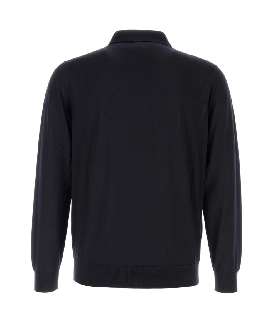Tシャツ・カットソー PRADA Midnight Blue Wool Polo Shirt Prada Midnight Blu Wool Polo Shirt - Polo Shirts - BeyondStyle