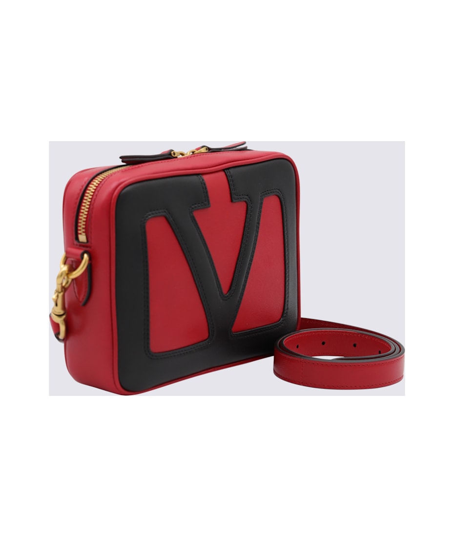 ショルダーバッグ・ポシェット VALENTINO GARAVANI RED AND BLACK LEATHER CROSSBODY BAG Valentino Garavani Red And Black Leather Crossbody Bag