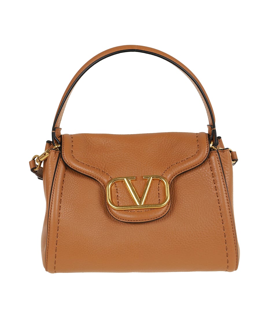 Valentino Garavani Top Handle Bag Alltime Antique Brass Logo