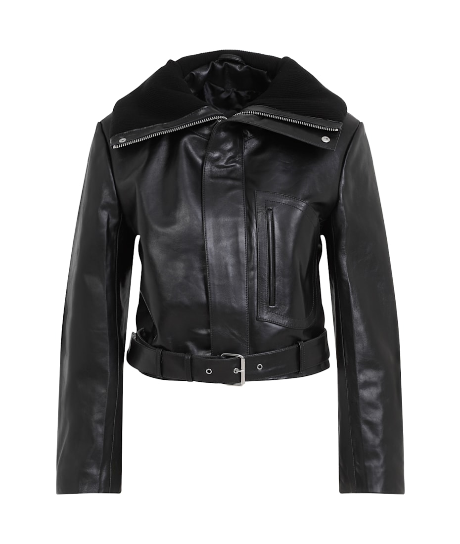 Victoria Beckham Cropped Leather Biker Jacket | italist, ALWAYS