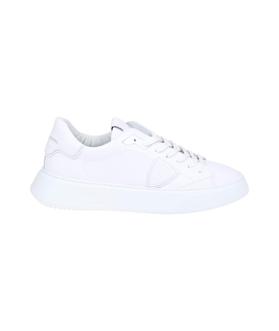 スニーカー TEMPLE LOW SNEAKERS Philippe Model Temple Low Sneakers In White Leather