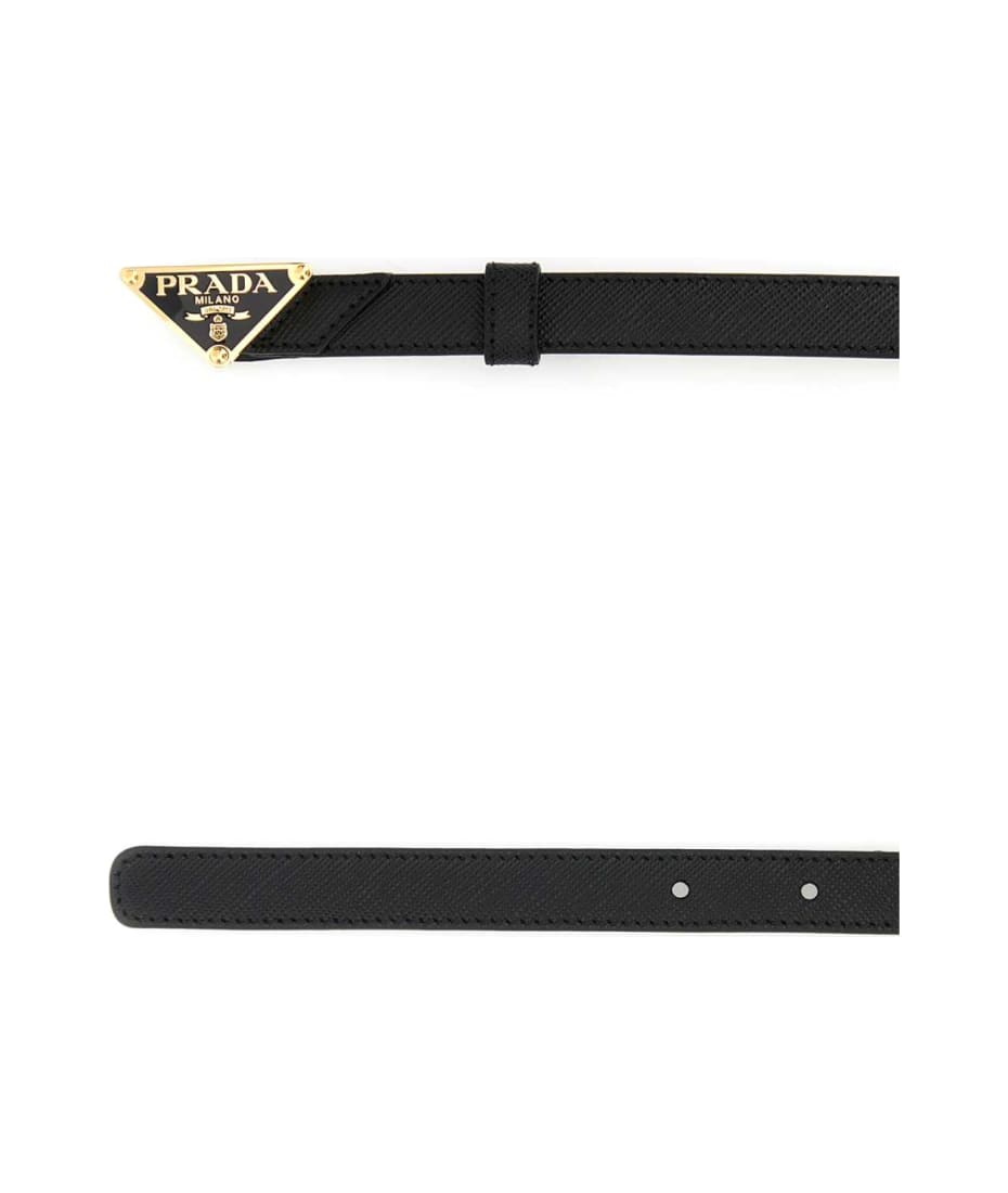 Prada Black Leather Belt | italist Prada Black Leather Belt | italist