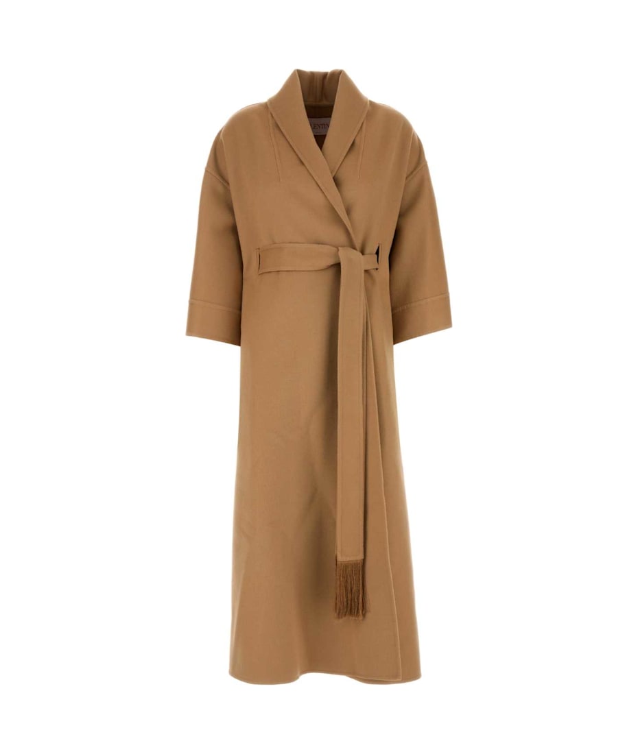 Valentino Garavani Camel Wool Blend Coat | italist