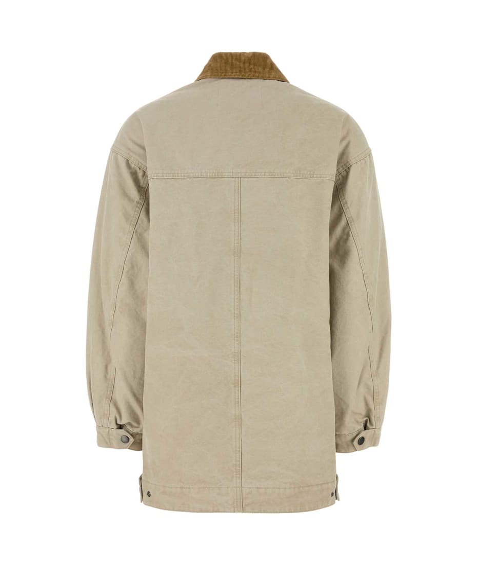 【送料&関税込】Marant Atoile Sand Canvas Kimelia Padded Ja Marant Étoile Sand Canvas Kimelia Padded Jacket | italist