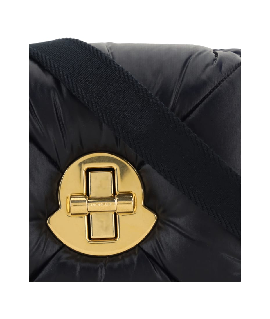 【MONCLER】MINI BAG Moncler Mini logo-patch Bucket Bag | Black | FARFETCH JO