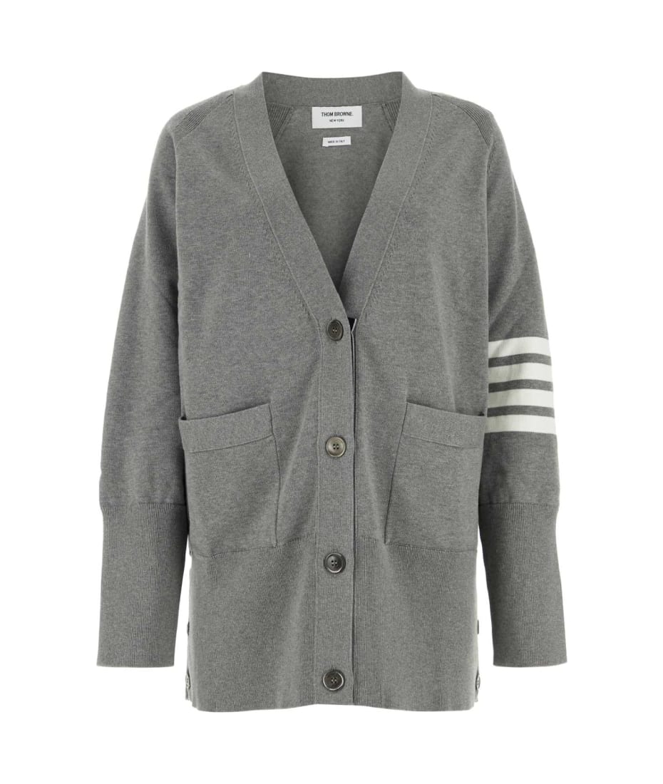【送料&関税込】Thom Browne Grey Wool Oversize Cardigan Thom Browne Grey Wool Oversize Cardigan | italist