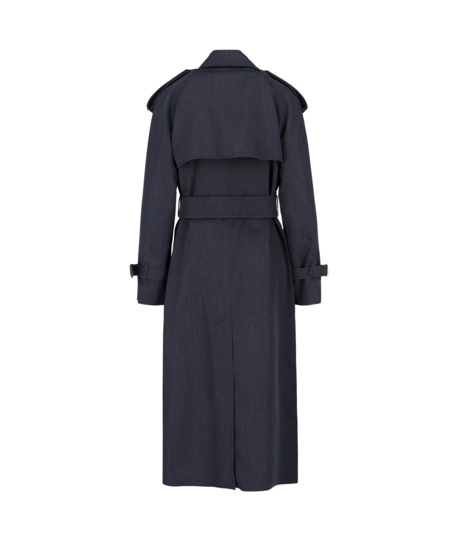 【関税＆送料込み】Burberry Grey Wool Long Trench Coat Burberry Grey Wool Long Trench Coat | ModeSens