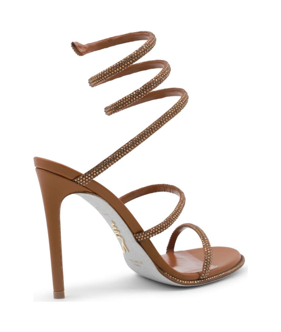 René Caovilla Renè Caovilla Embellished Spiral Strap Heeled