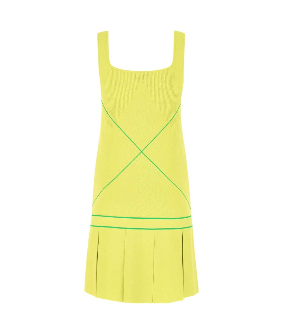 Acid Green Viscose Blend Dress