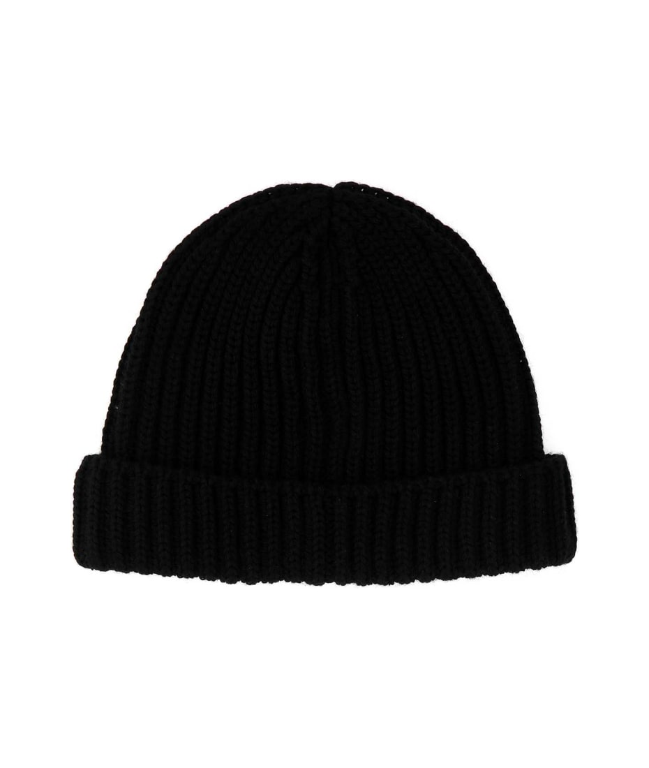 ニットキャップ・ビーニー PRADA Black Wool Blend Beanie Hat Prada Black Wool Beanie Hat | italist