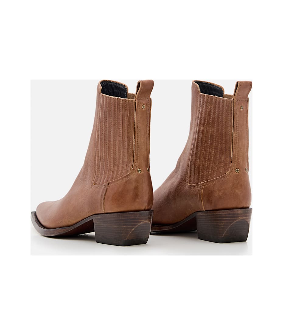 Golden Goose Debbie Beatles Vintage Leather Boots | italist