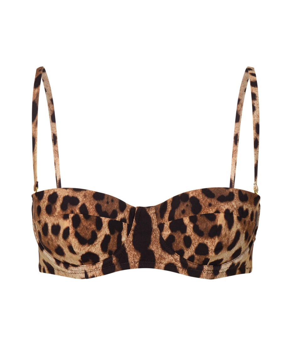 【関税&送料込み】Dolce & Gabbana Animal Print Bikini Brie Dolce & Gabbana Leopardo Bikini Bra | italist