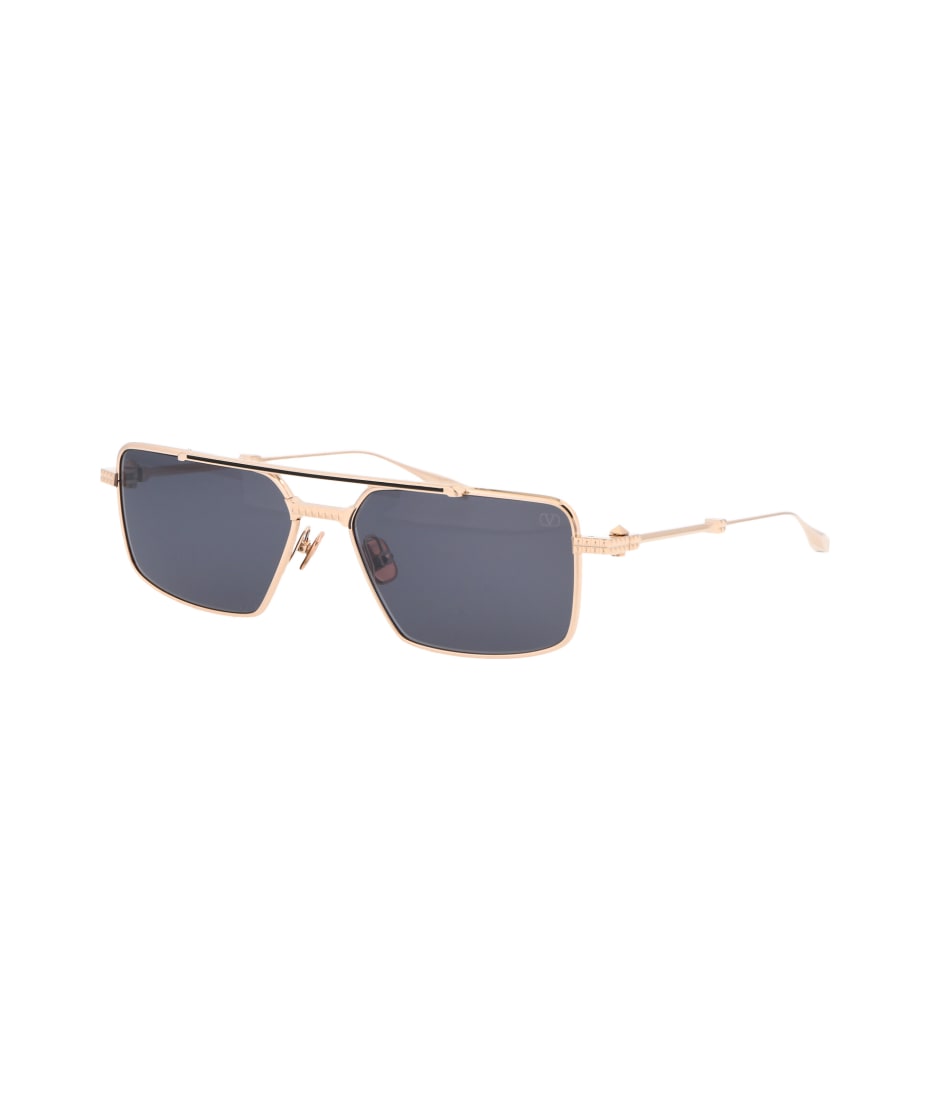 V Sei Aviator Sunglasses in Brown - Valentino